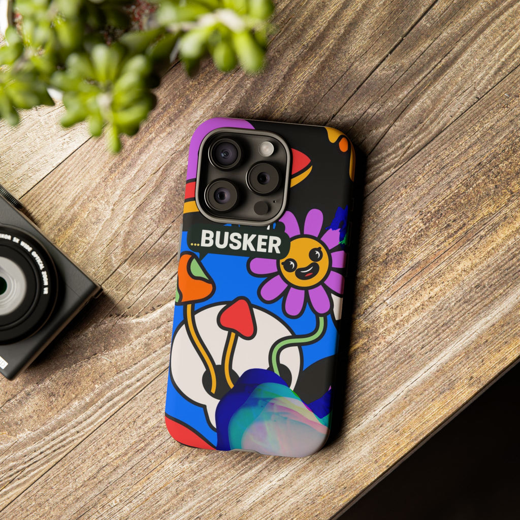 Colorful Phone Case, Cute Phone Accessories, Gift for Music Lovers, Fun Tech Gear, Unique Floral Design Case