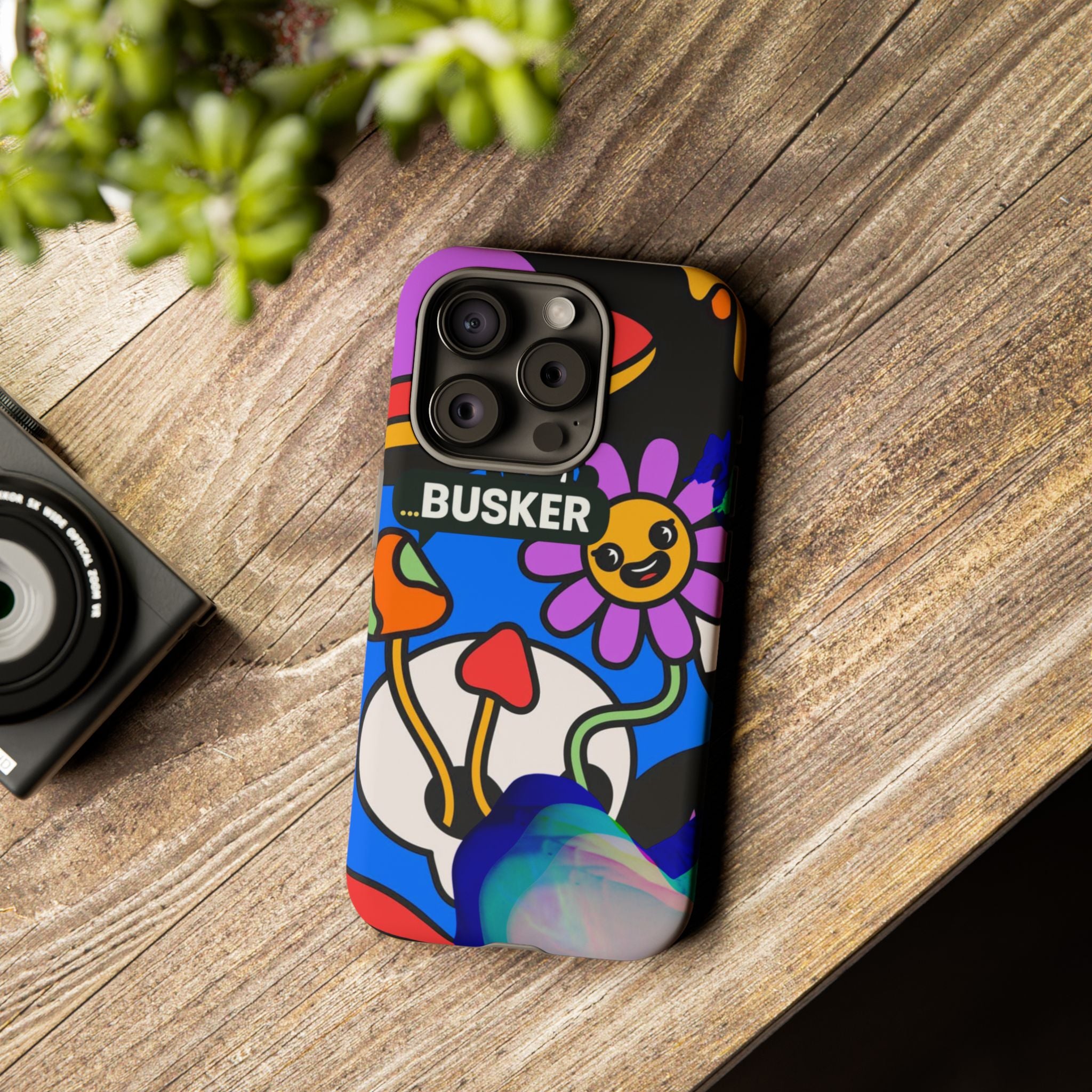 Colorful Phone Case, Cute Phone Accessories, Gift for Music Lovers, Fun Tech Gear, Unique Floral Design Case