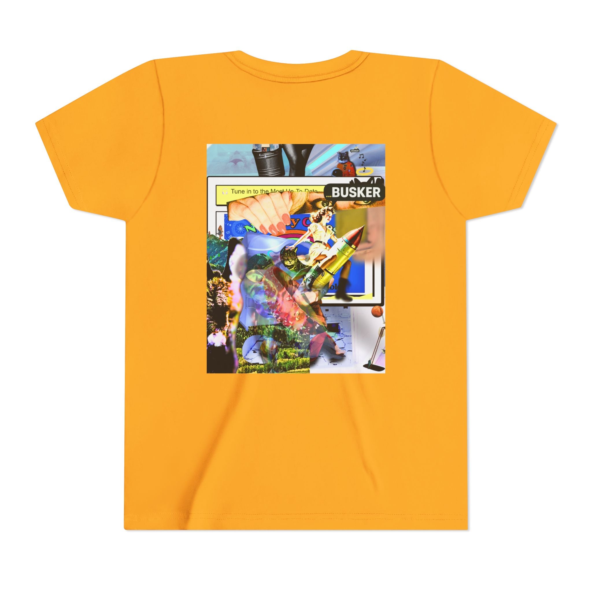 Colorful Youth Short Sleeve Tee - "Busker" Graphic Art Top