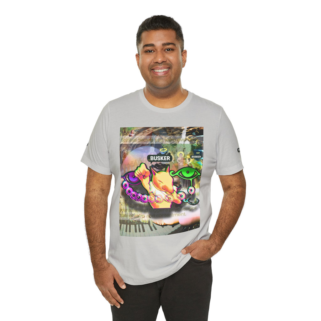 Vibrant Busker Art Tee for Creative Souls