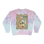 Retro Tie-Dye Sweatshirt with Rainbow Busker Design