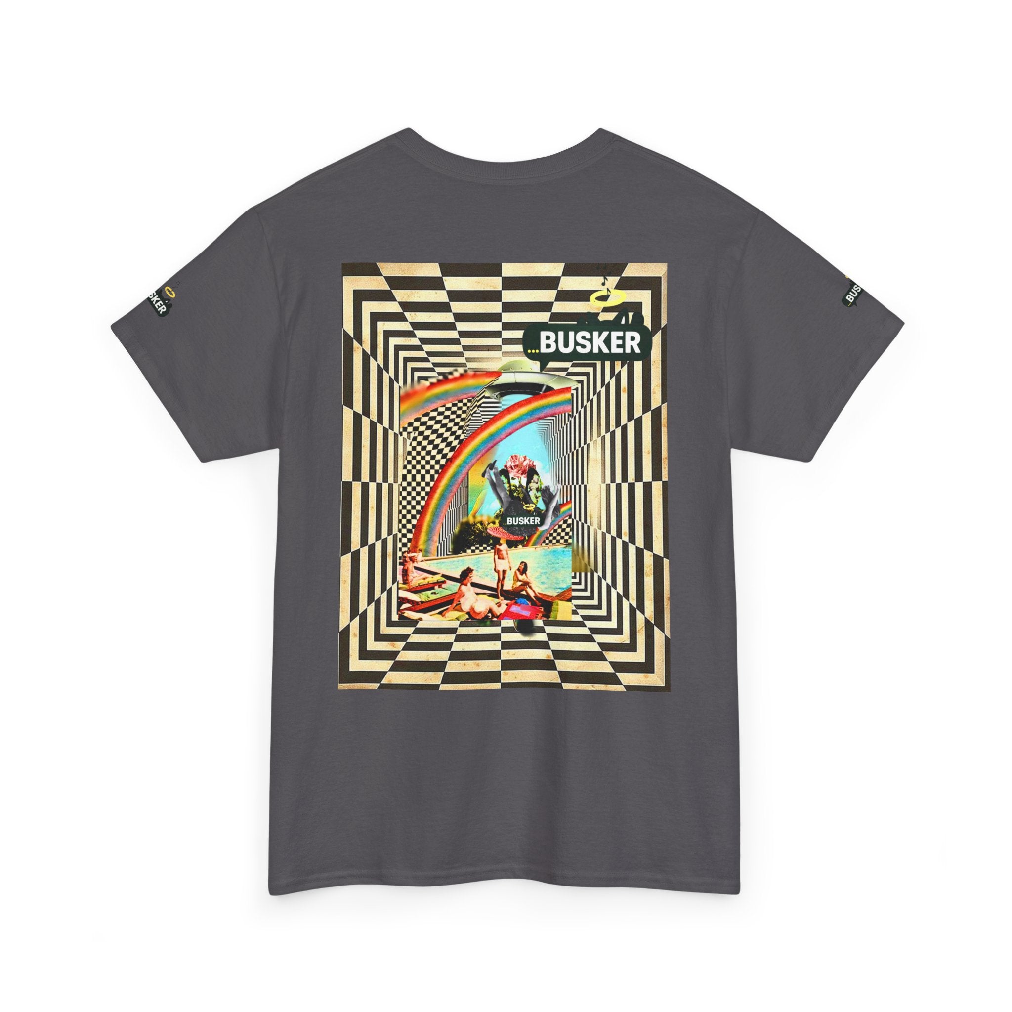 Retro Busker Graphic Tee - Unisex Heavy Cotton