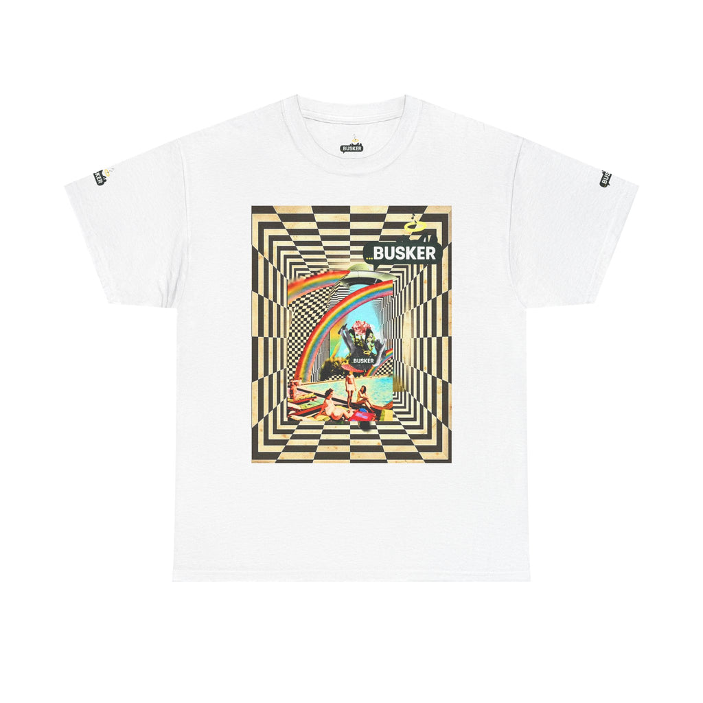 Retro Busker Graphic Tee - Unisex Heavy Cotton