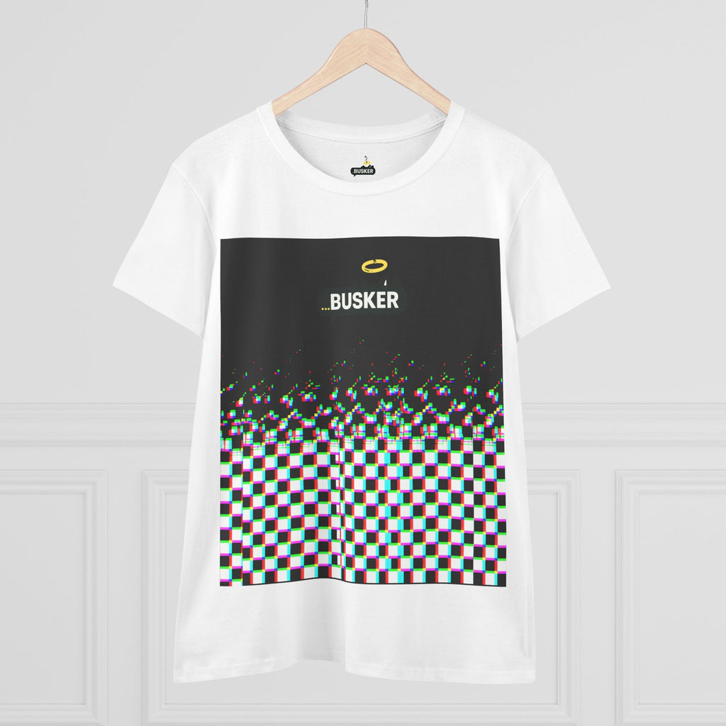 Glitch Art Women's Tee, Casual Graphic Shirt for Music Lovers, Unique Gift for Festivals, Summer Wardrobe Essential, Unisex Style