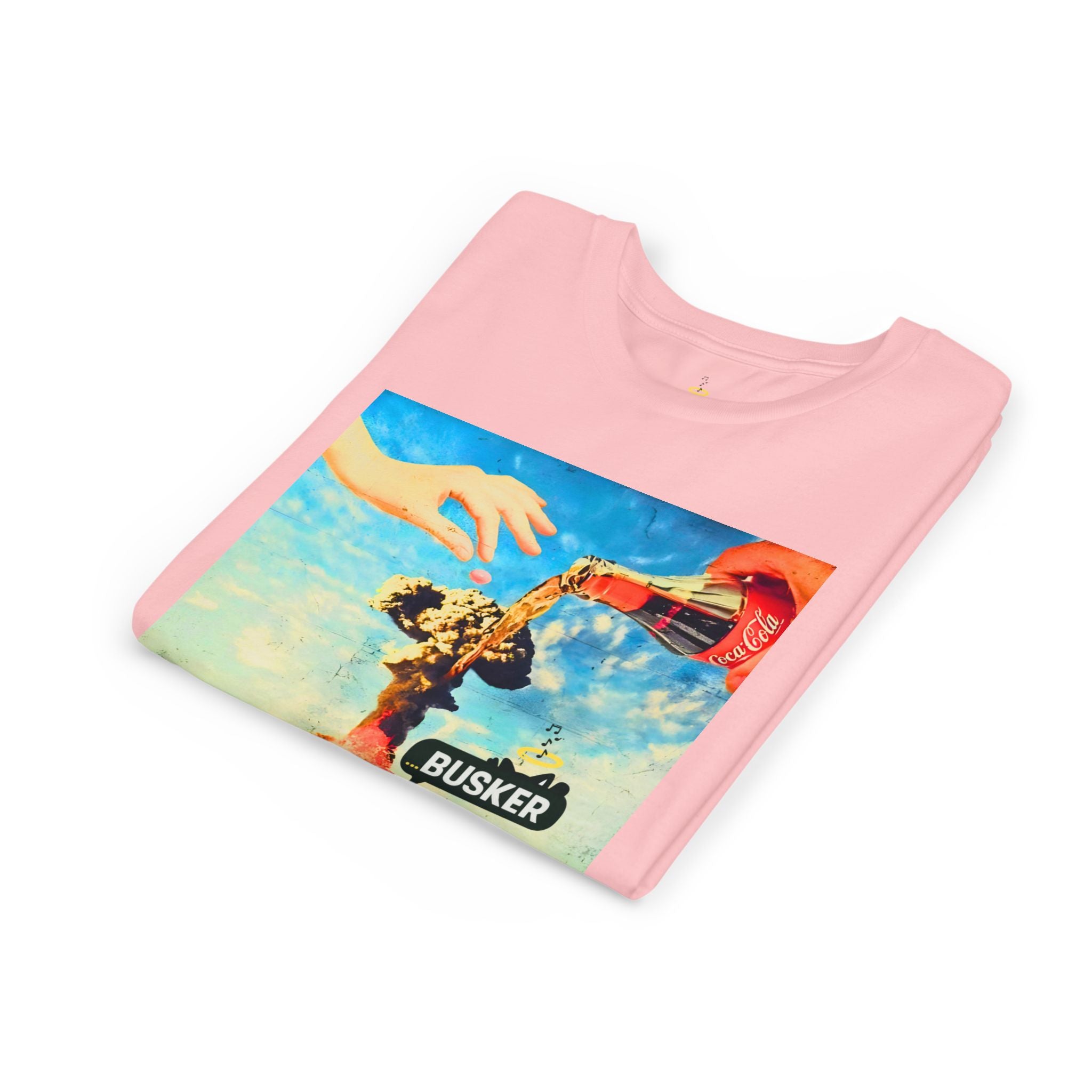 Busker Youth Short Sleeve Tee, Fun Summer Tee, Music Lover Gift, Kids Graphic T-Shirt, Festival Outfit, Creative Gift Idea