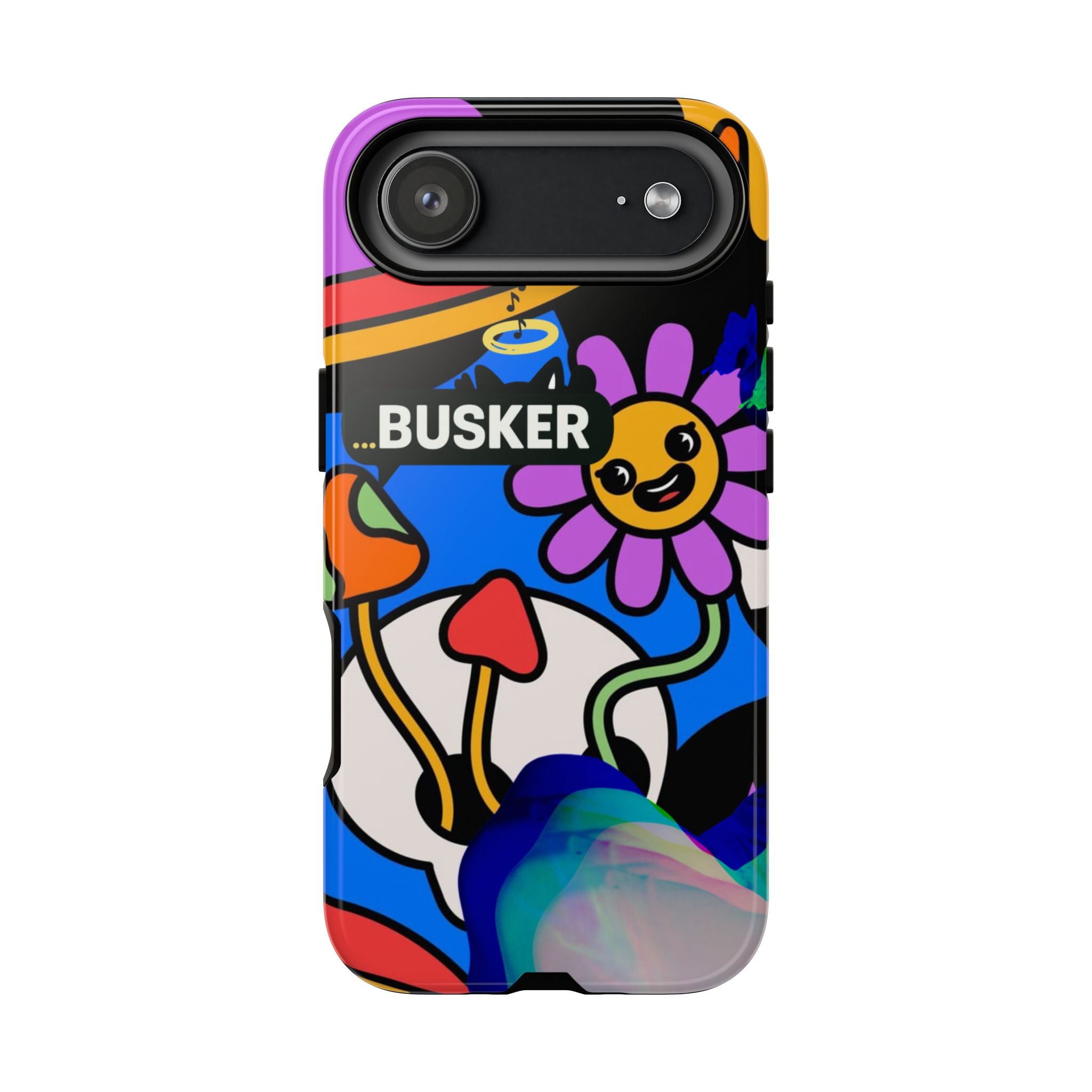 Colorful Phone Case, Cute Phone Accessories, Gift for Music Lovers, Fun Tech Gear, Unique Floral Design Case