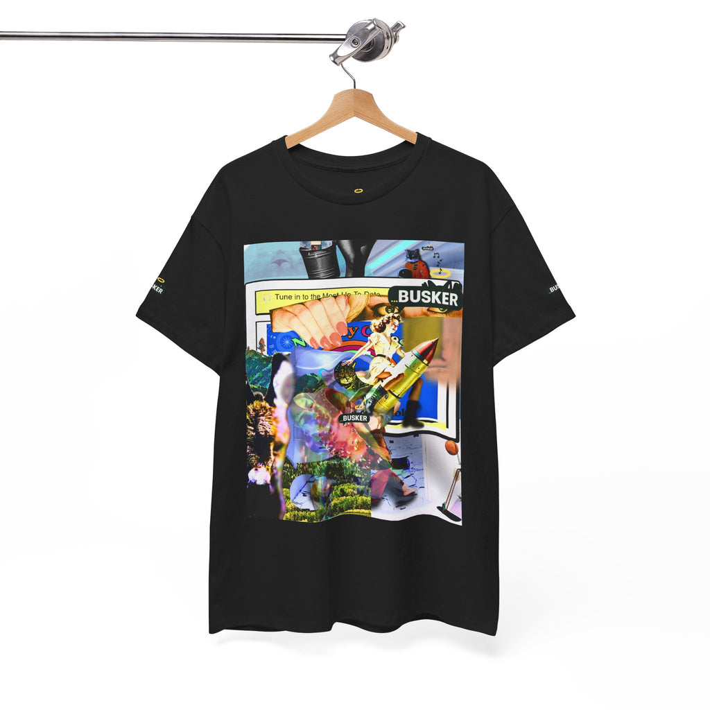 Cool Graphic Unisex Heavy Cotton Tee - 'Busker' Design