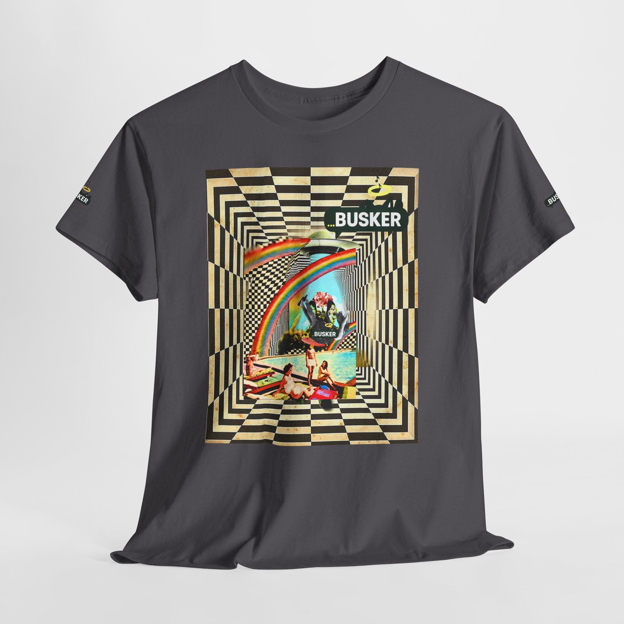 Retro Busker Graphic Tee - Unisex Heavy Cotton