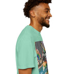 Vibrant Busker T-Shirt, Unisex Graphic Tee, Street Art Inspired Apparel, Casual Wear, Summer Festival Clothing