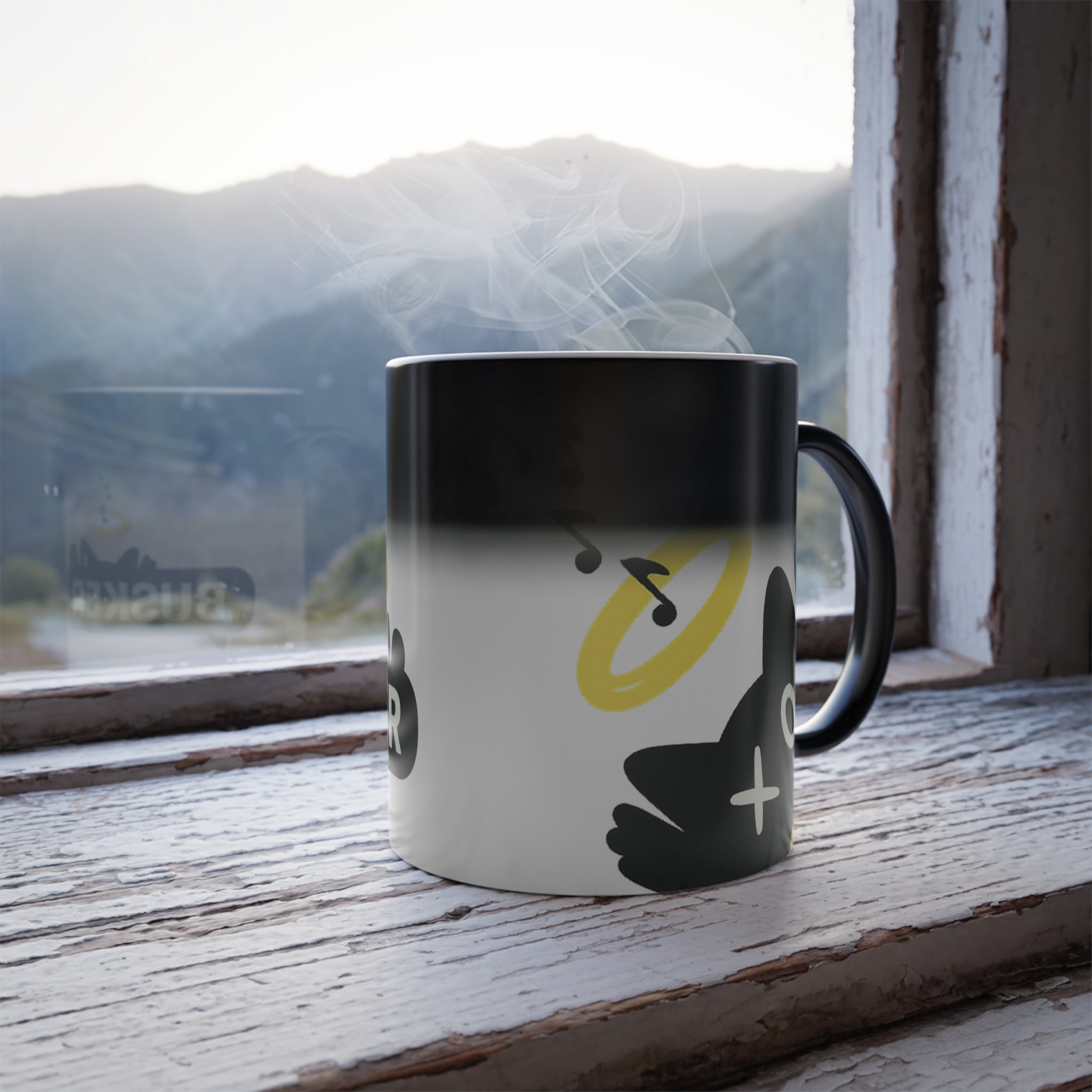 Color Morphing Mug - Musical Theme Mug, Perfect Gift for Musicians, Coffee Lovers, Fun Kitchen Decor, Unique Holiday Present