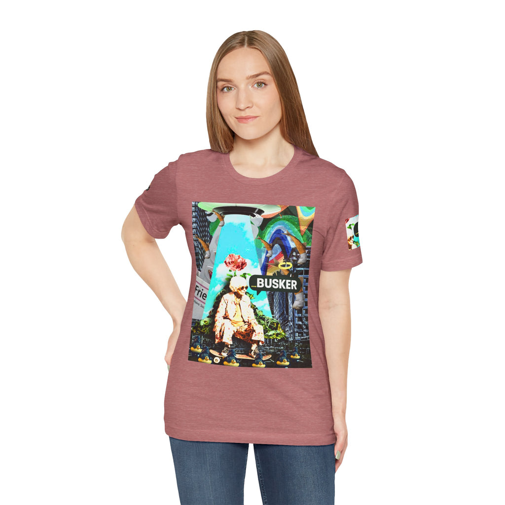 Street Art Busker Tee - Unisex Graphic Short Sleeve Shirt