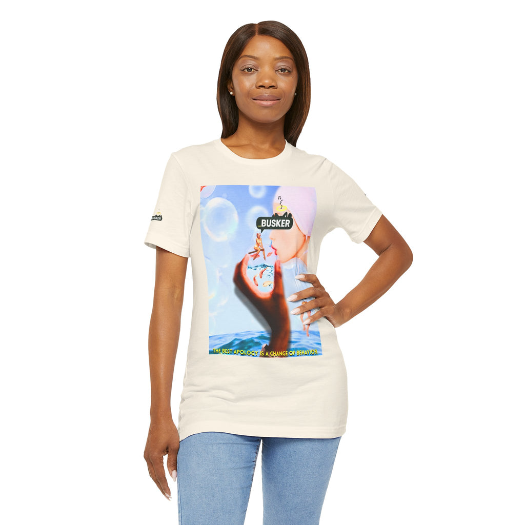 Busker Vibe Unisex Jersey Tee – Colorful Artistic Design for Summer Fun