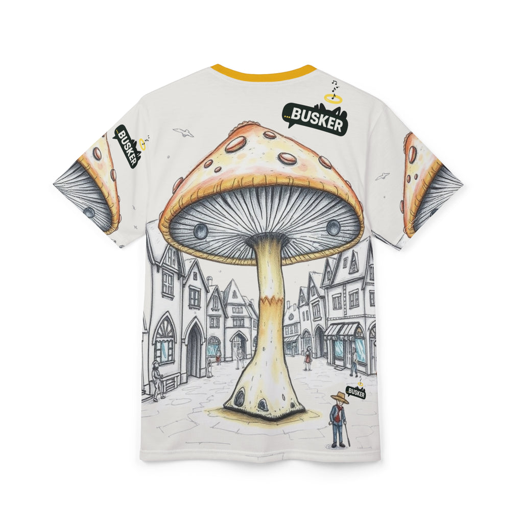 Whimsical Mushroom Graphic Tee, Unisex Art Tee, Quirky t-shirt, Unique Gift, Nature Lovers Apparel, Casual Wear