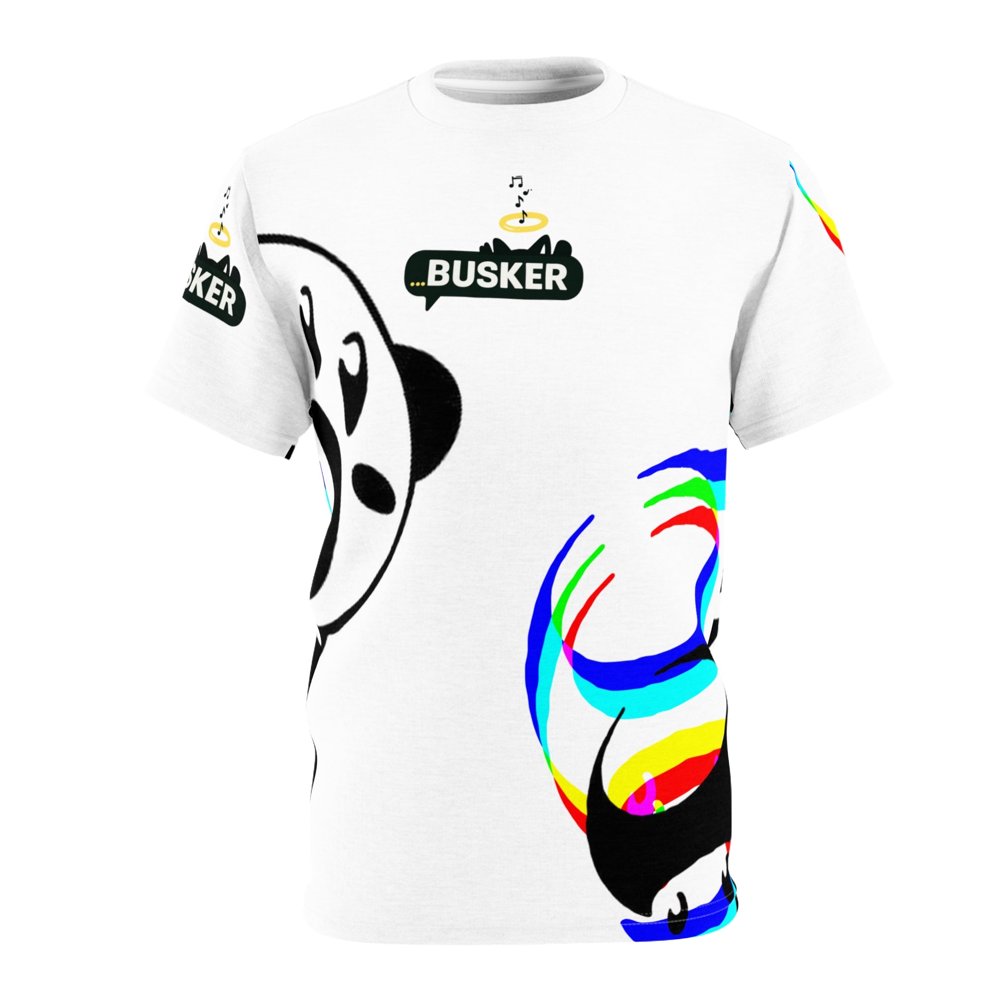 Rainbow Panda Unisex Tee, Fun Graphic T-Shirt for Animal Lovers, Stylish Casual Wear, Perfect Gift for Friends, Summer Fashion