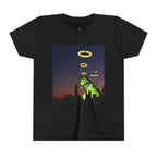 Youth Graphic Tee with Dinosaur Design, Fun Tee for Kids, Summer Style, Birthday Gift, Casual Wear, Playful Outfit, Busker Theme