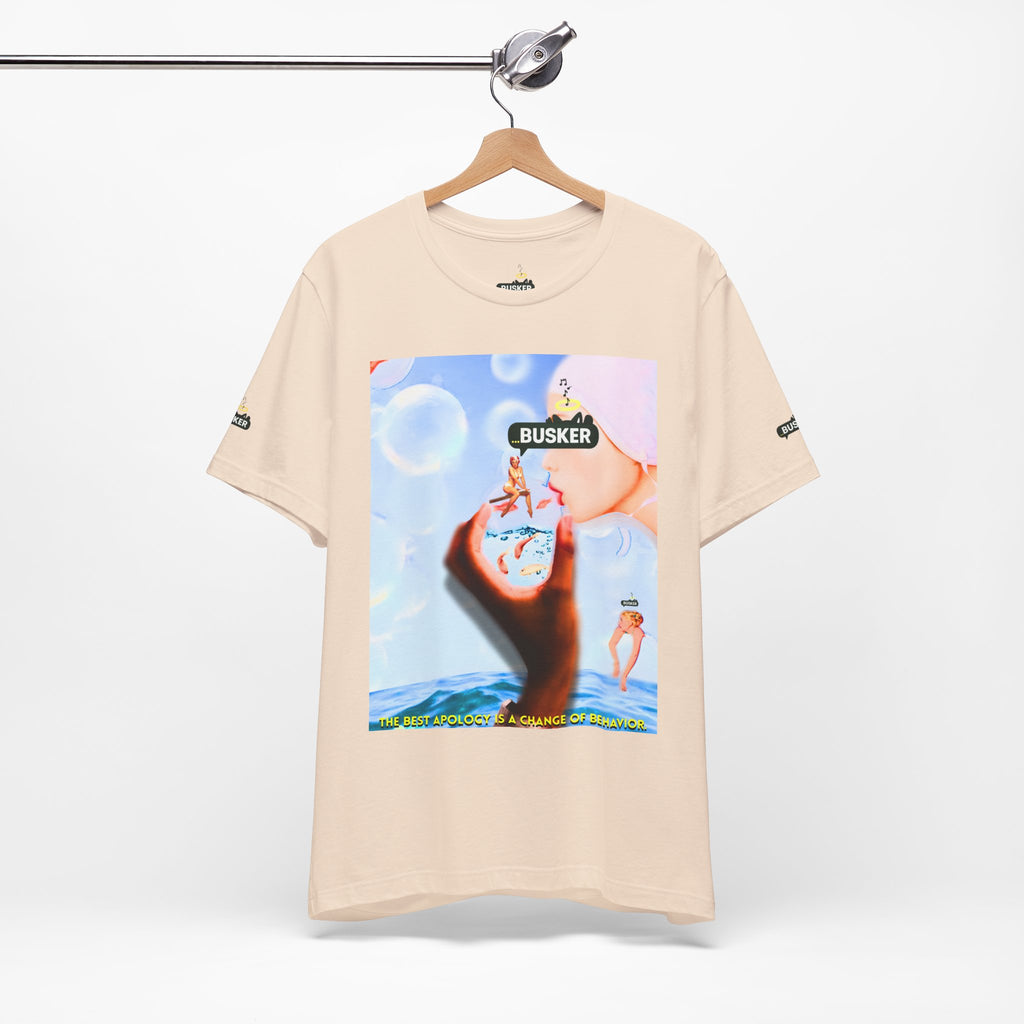 Busker Vibe Unisex Jersey Tee – Colorful Artistic Design for Summer Fun