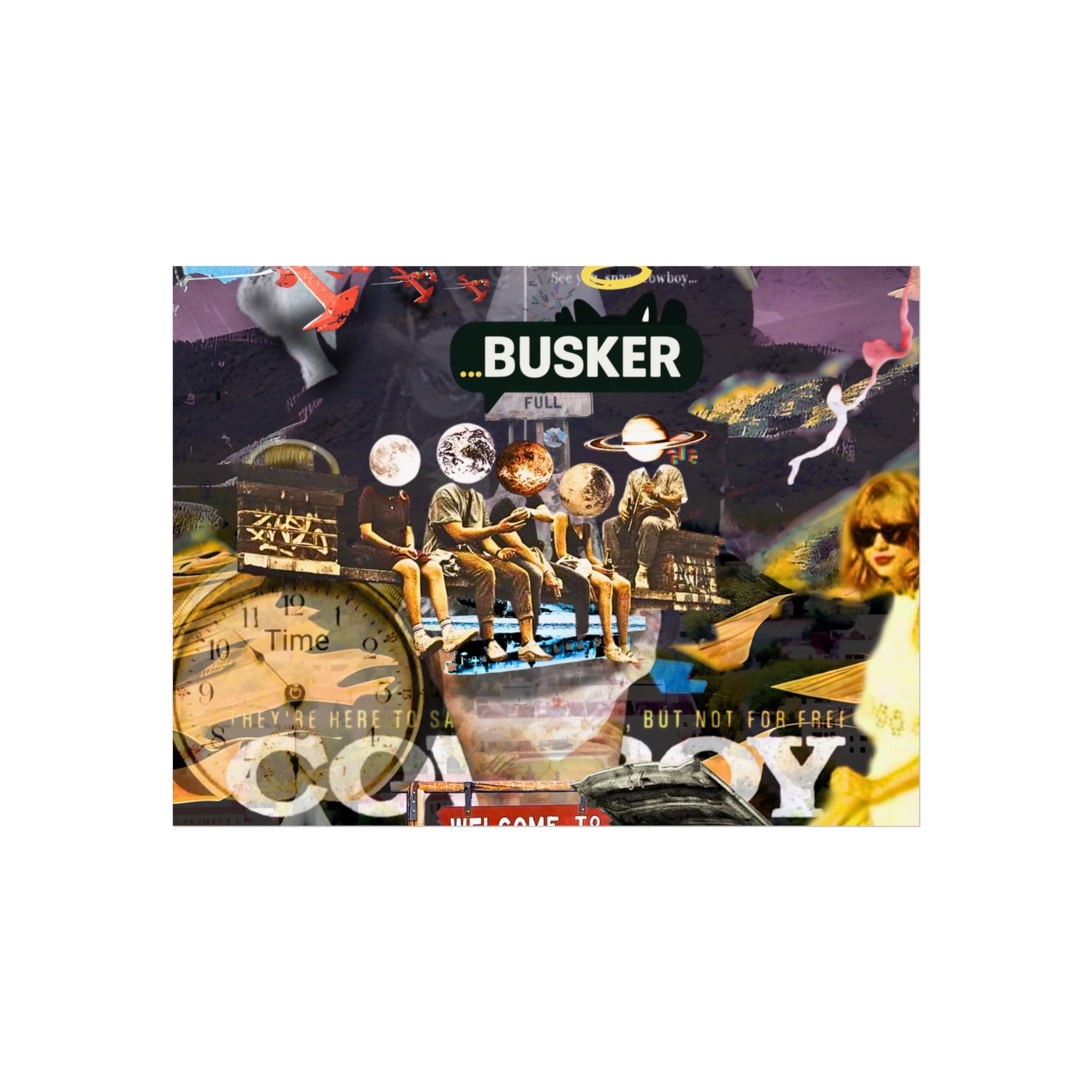 Vibrant Busker Fine Art Poster for Home Decor