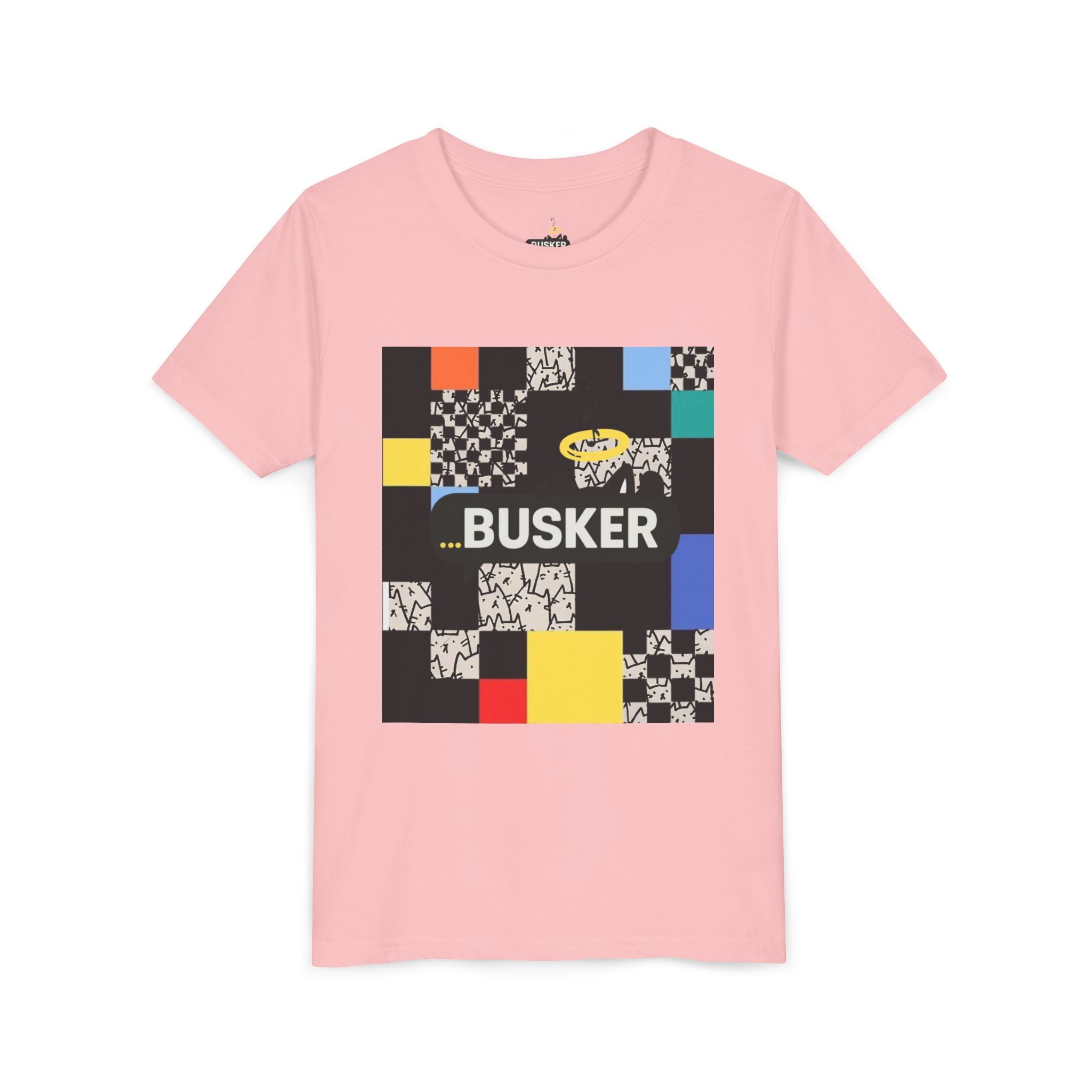 Colorful Youth Short Sleeve Tee - Perfect for Young Creators, Festivals, Birthdays, Casual Wear, Busker Themed Shirt