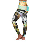Busker High Waisted Yoga Leggings - Vibrant All-Over Print Activewear