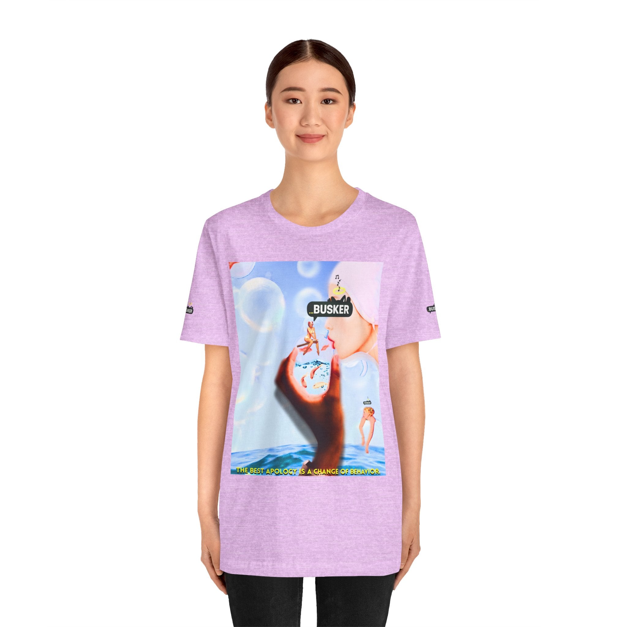 Busker Vibe Unisex Jersey Tee – Colorful Artistic Design for Summer Fun