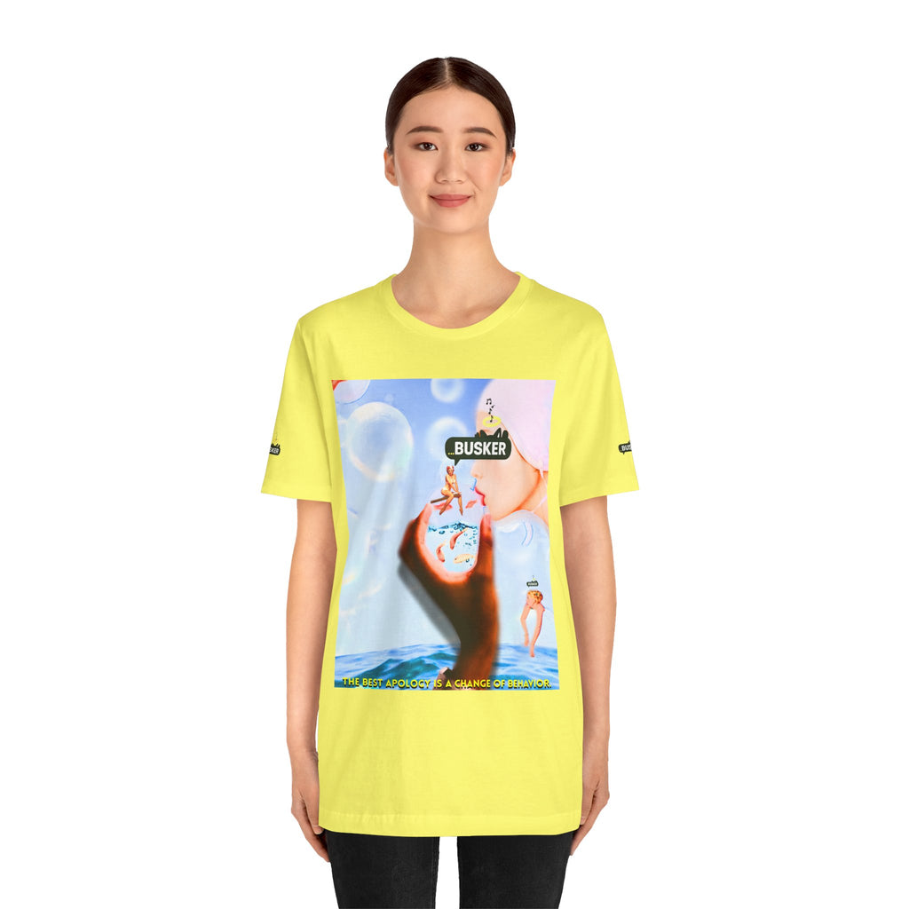 Busker Vibe Unisex Jersey Tee – Colorful Artistic Design for Summer Fun