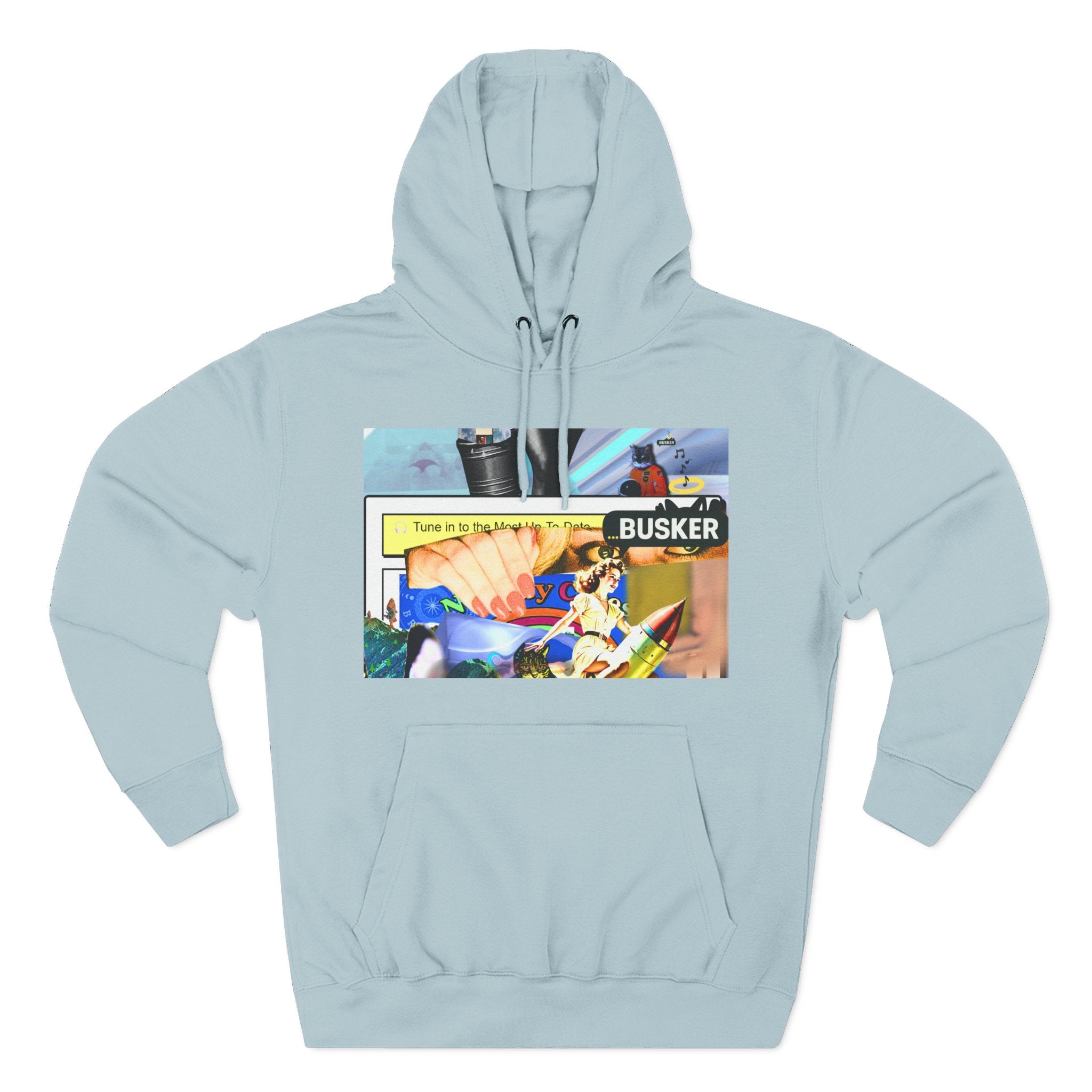 Three-Panel Fleece Hoodie