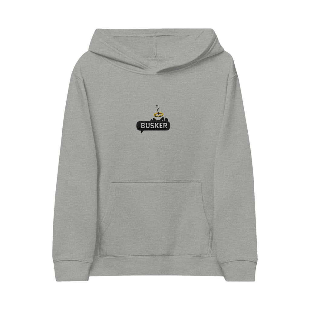 Busker Kids Fleece Hoodie - Cozy Embroidered Sweatshirt for Young Performers | Perfect for Birthdays, Concerts, or Everyday Wear