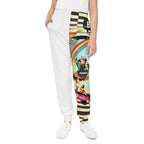 Colorful Youth Joggers with Retro Busker Design