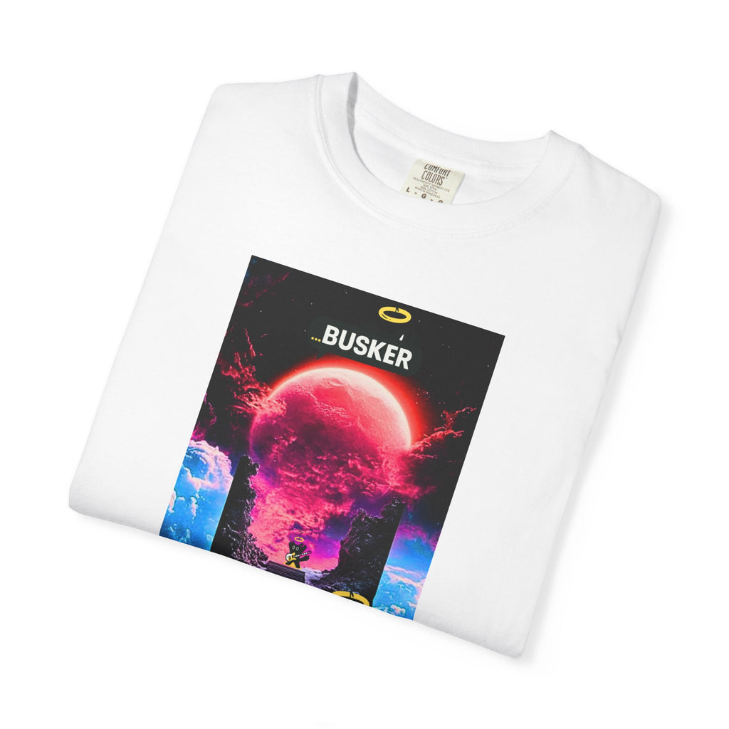 Unisex Garment-Dyed T-shirt with Colorful Retro Design, Music Lover Gift, Casual Wear, Festival Clothing, Unique Graphic Tee