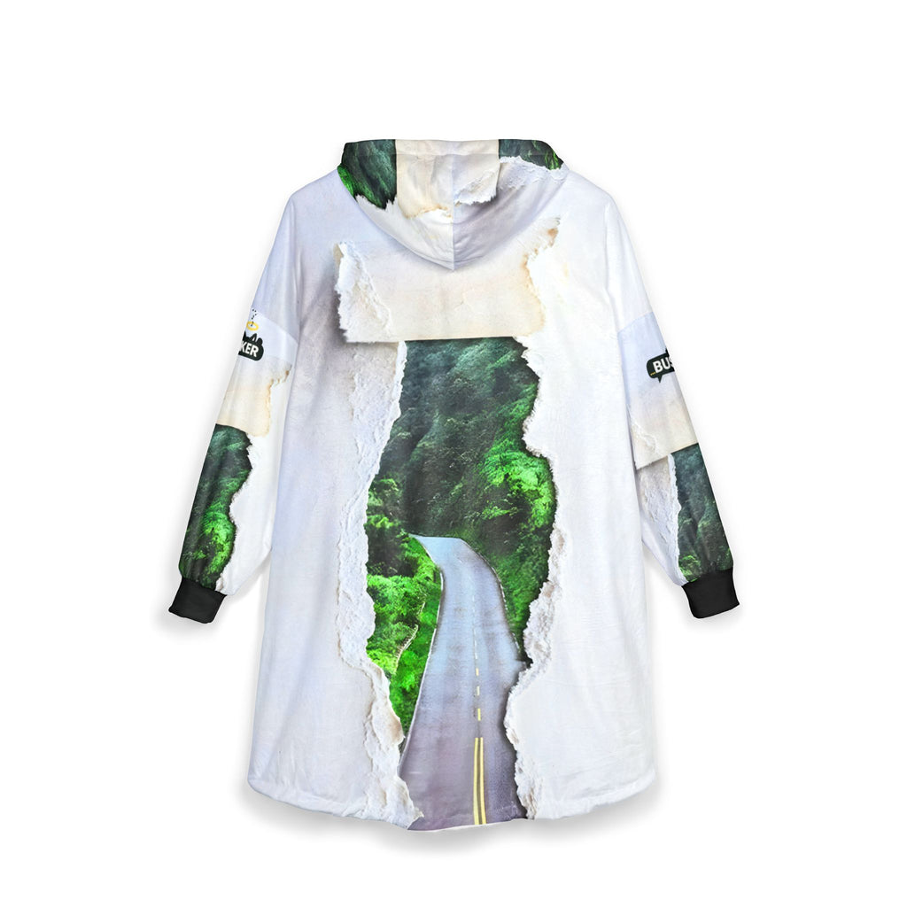 Cozy Nature-Inspired Unisex Hooded Blanket, Ideal for Camping, Gift for Friends, Perfect for Travel, Nature Lovers