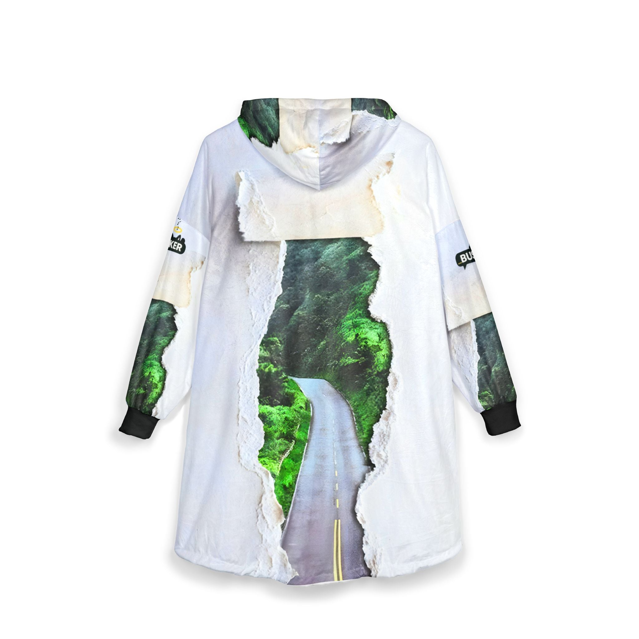 Cozy Nature-Inspired Unisex Hooded Blanket, Ideal for Camping, Gift for Friends, Perfect for Travel, Nature Lovers