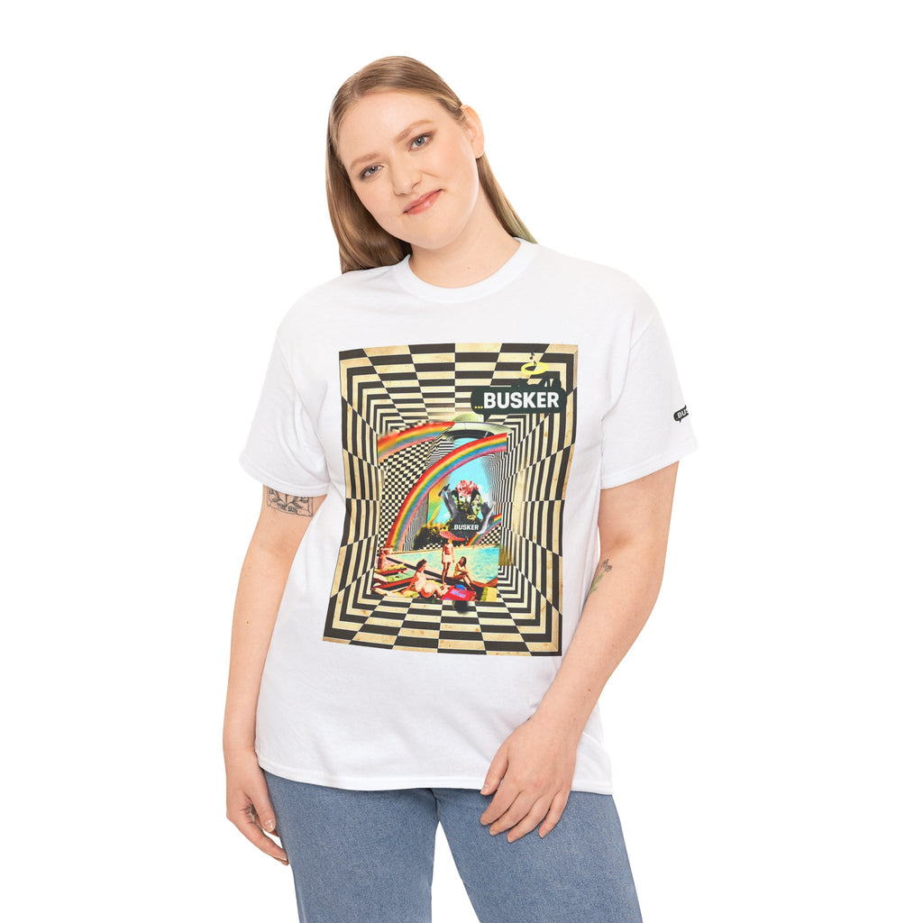 Retro Busker Graphic Tee - Unisex Heavy Cotton