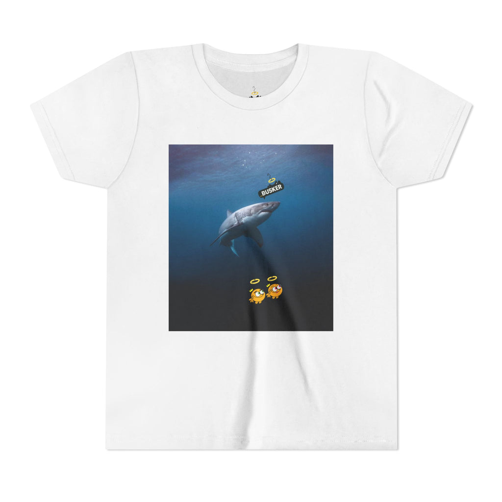 Cool Youth Short Sleeve Tee Featuring Playful Shark Design, Fun Graphic T-Shirt for Kids, Summer Wear, Gift for Young Explorers, Beach [...]