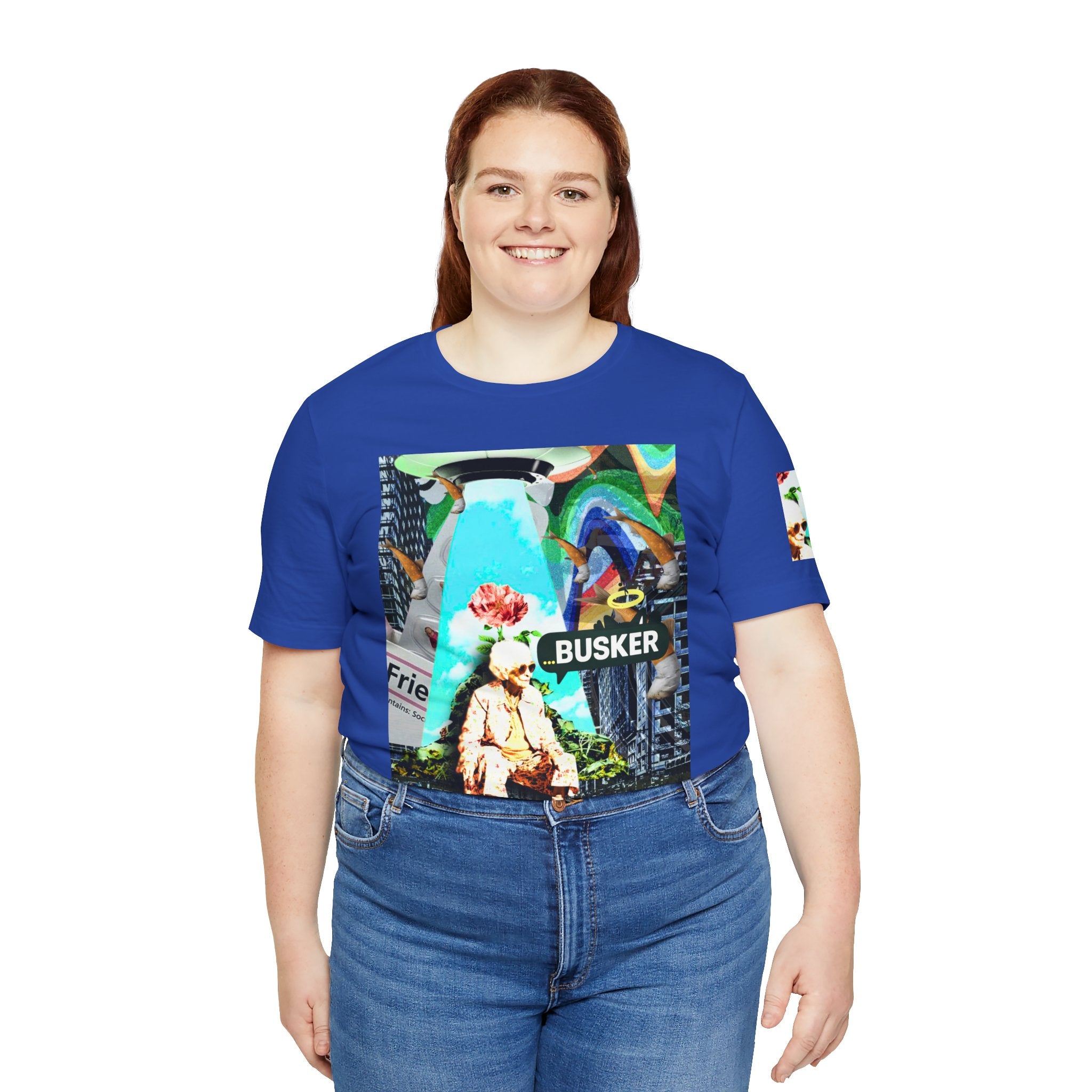 Street Art Busker Tee - Unisex Graphic Short Sleeve Shirt