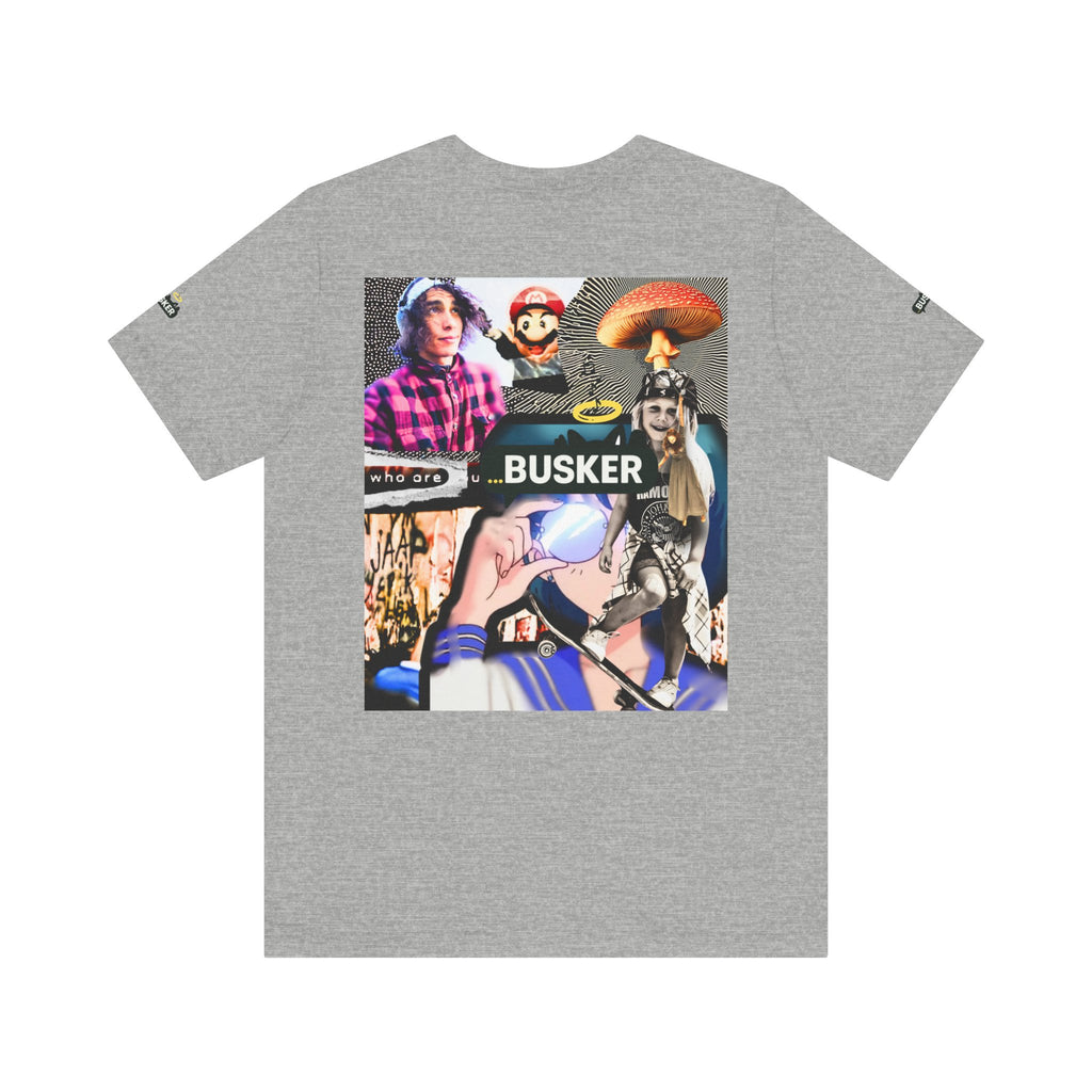 Busker Vibe Unisex Tee - Music & Art Collage Design