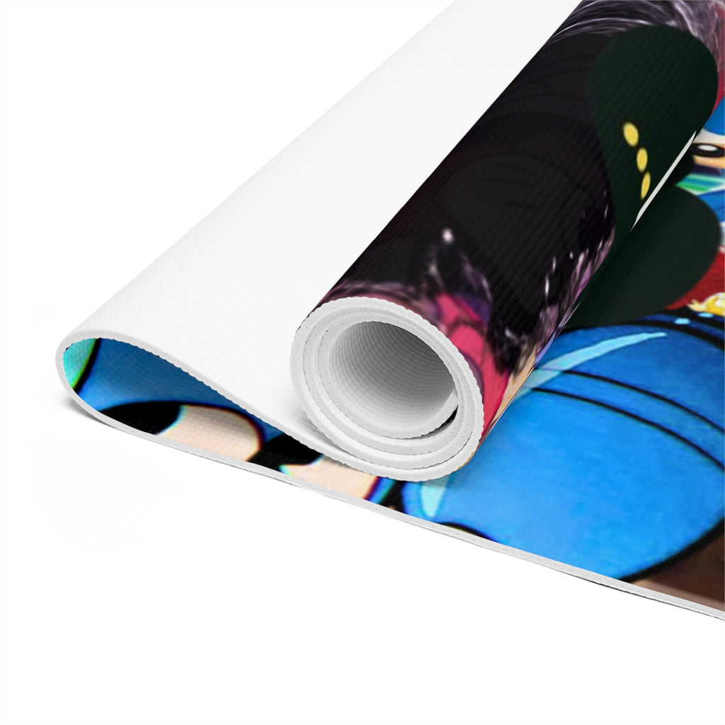 Vibrant Foam Yoga Mat for Fun & Fitness - 'BUSKER' Design