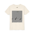 Stylish Youth Tee with Sunset Geometric Design, Summer Apparel, Kids Fashion, Gift for Birthdays, Fun Casual Wear, Graphic Tee