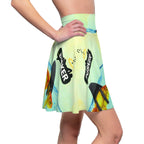 Whimsical Graphic Skater Skirt, Fun Fish Design, Women's Fashion, Casual Wear, Summer Outfit, Unique Gift for Her