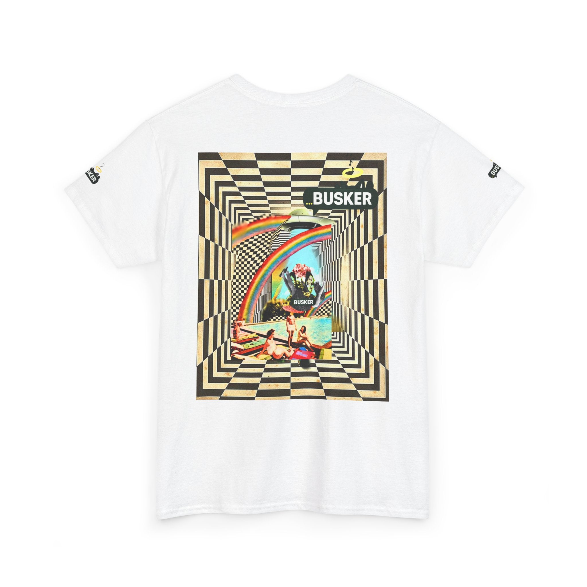 Retro Busker Graphic Tee - Unisex Heavy Cotton
