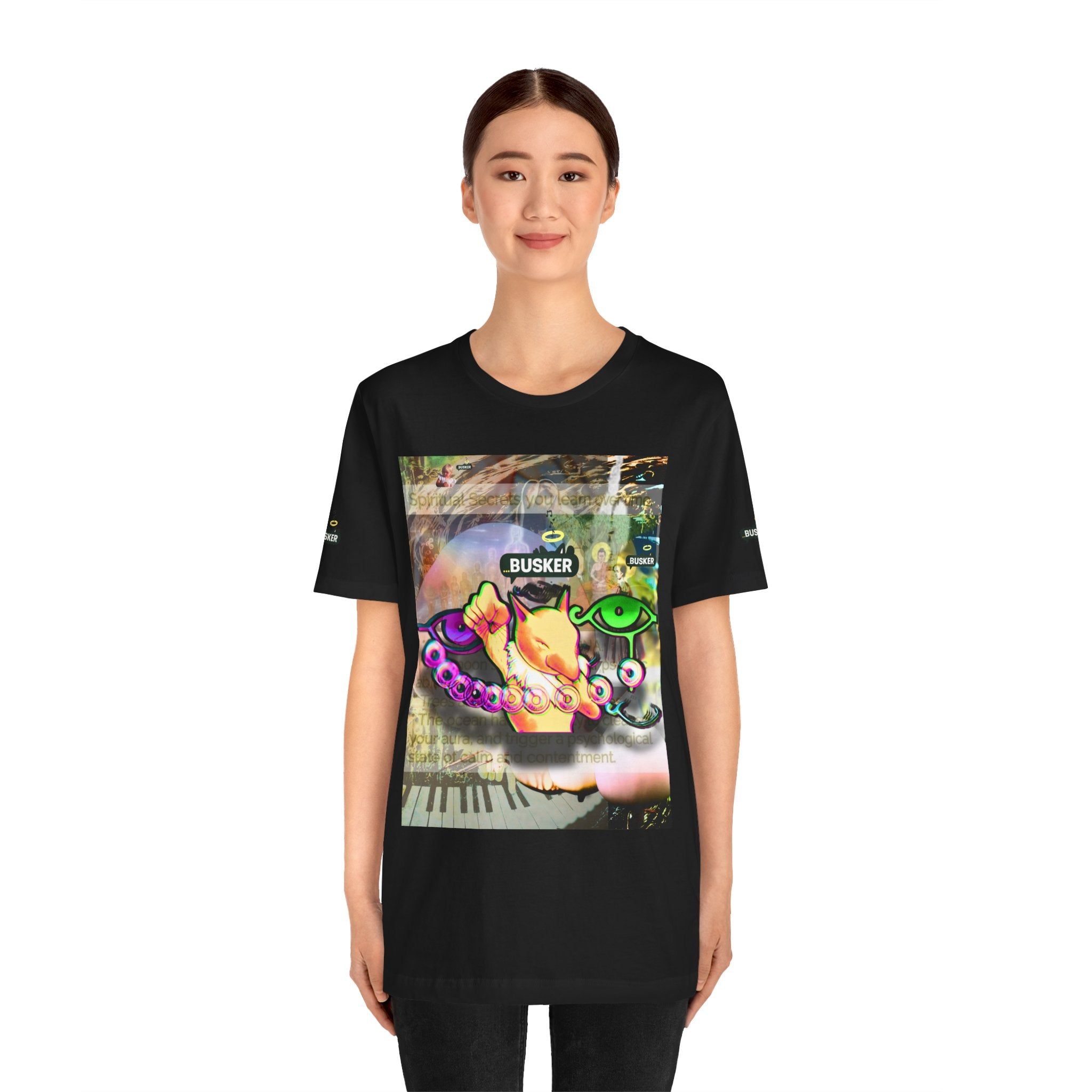 Vibrant Busker Art Tee for Creative Souls