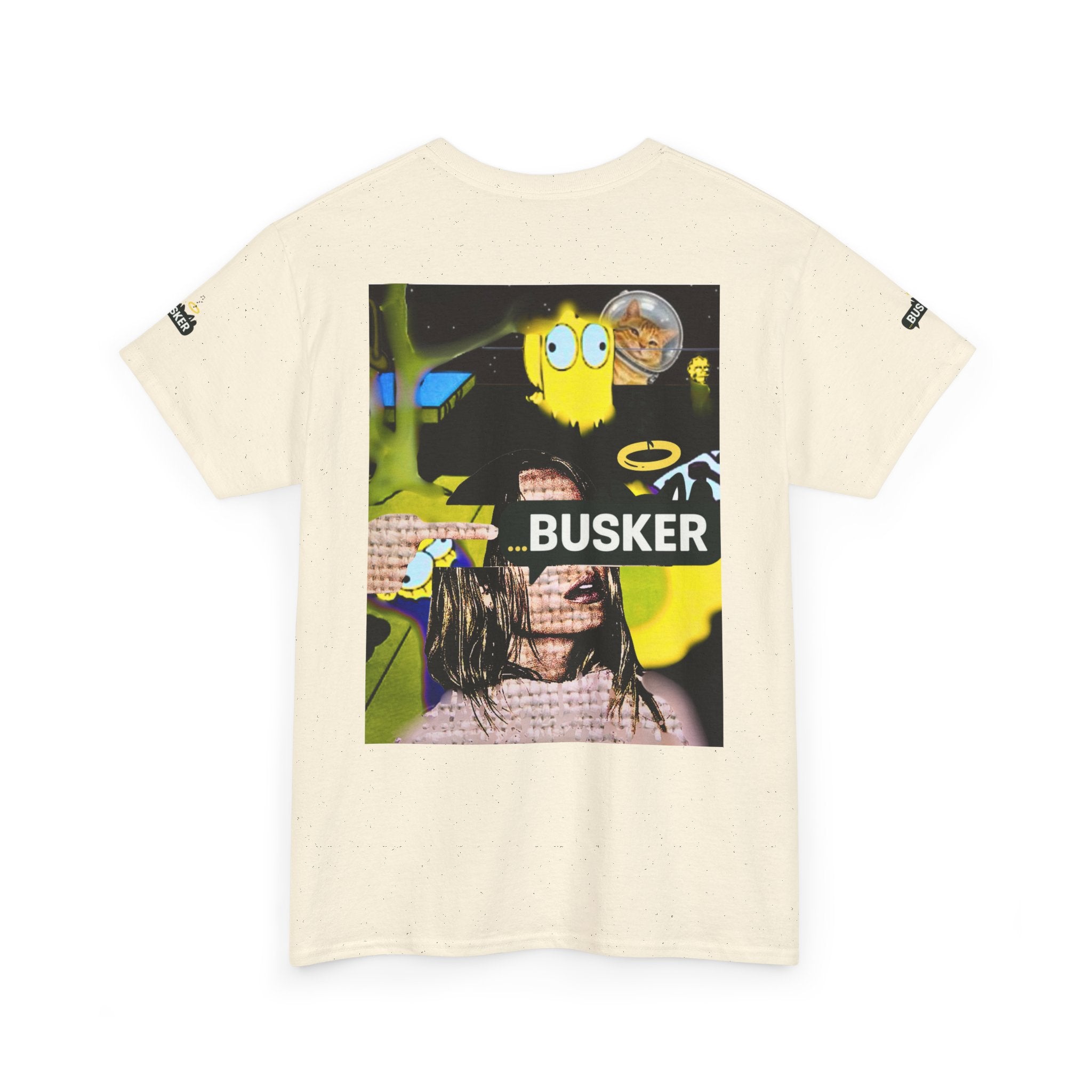 Artistic Unisex Heavy Cotton Tee - 'BUSKER' Graphic Design