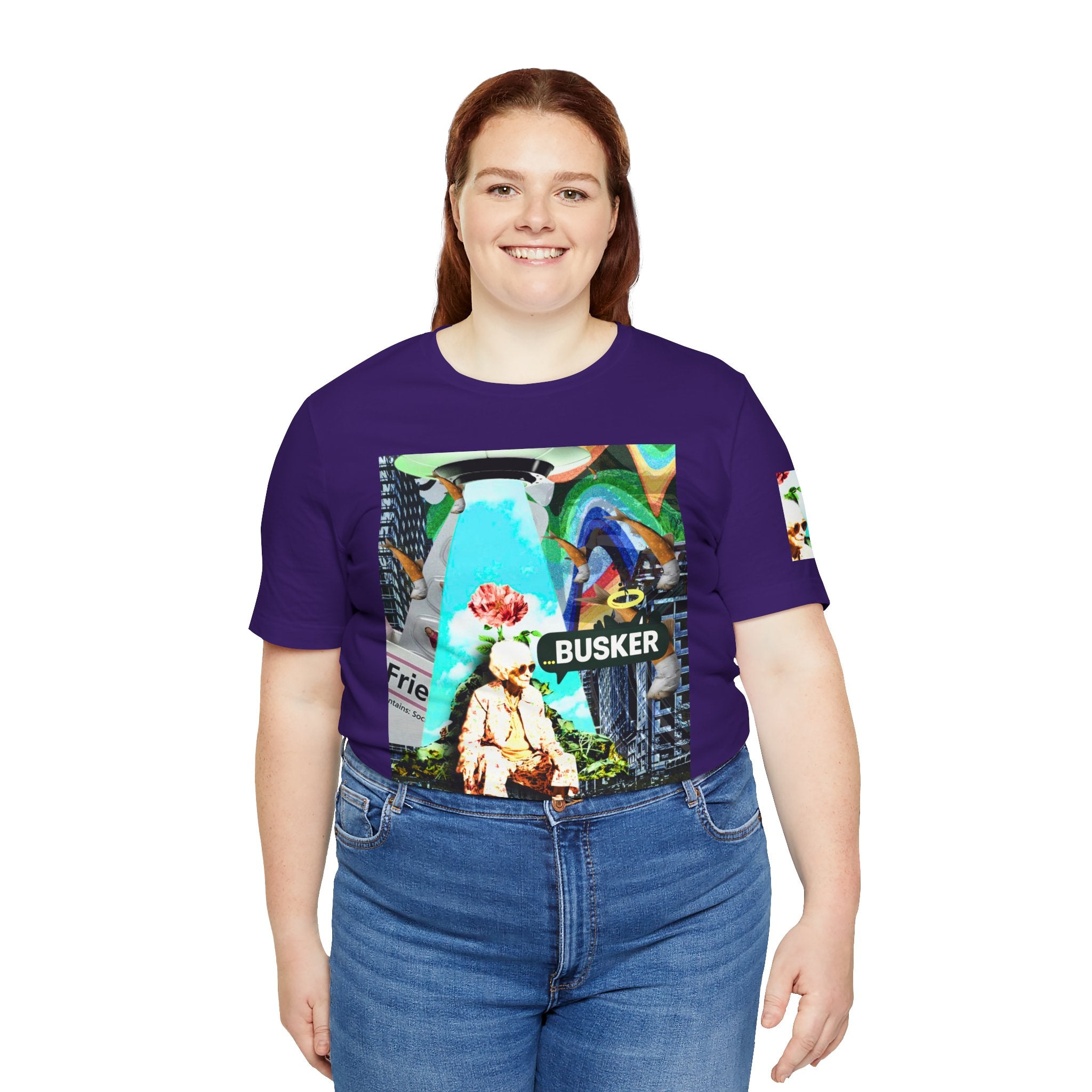 Street Art Busker Tee - Unisex Graphic Short Sleeve Shirt