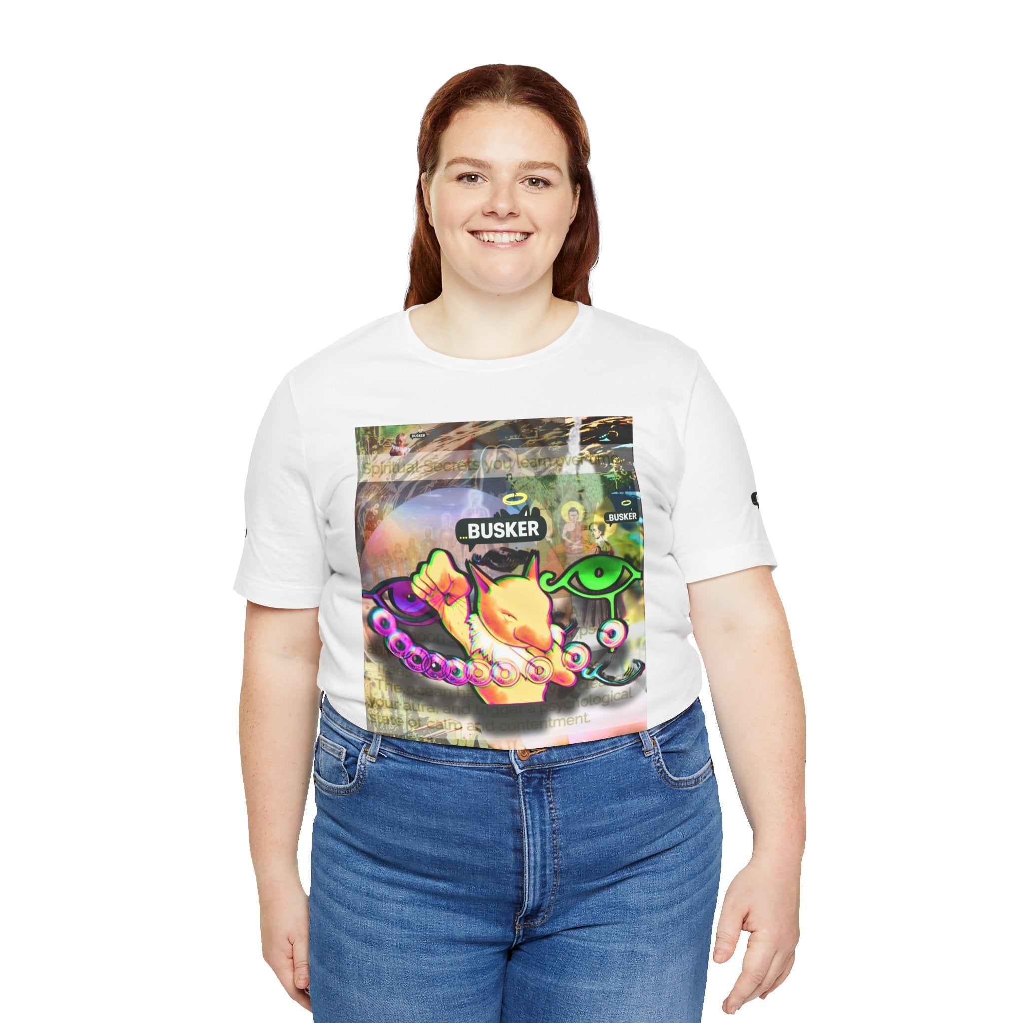 Vibrant Busker Art Tee for Creative Souls