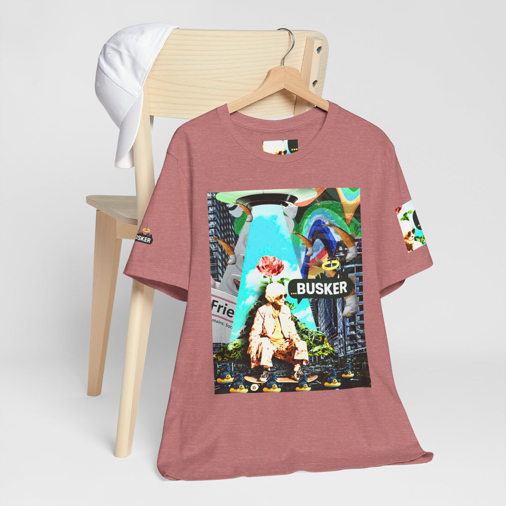 Street Art Busker Tee - Unisex Graphic Short Sleeve Shirt