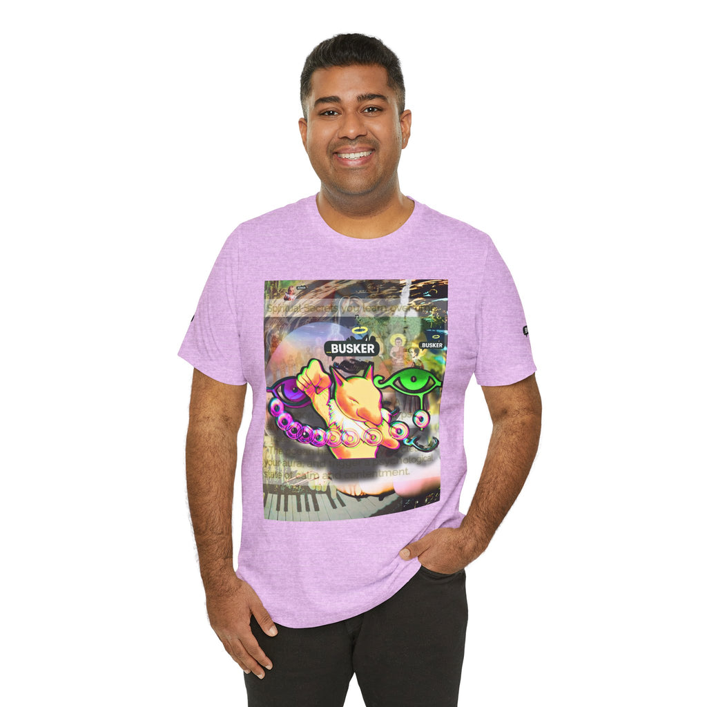 Vibrant Busker Art Tee for Creative Souls