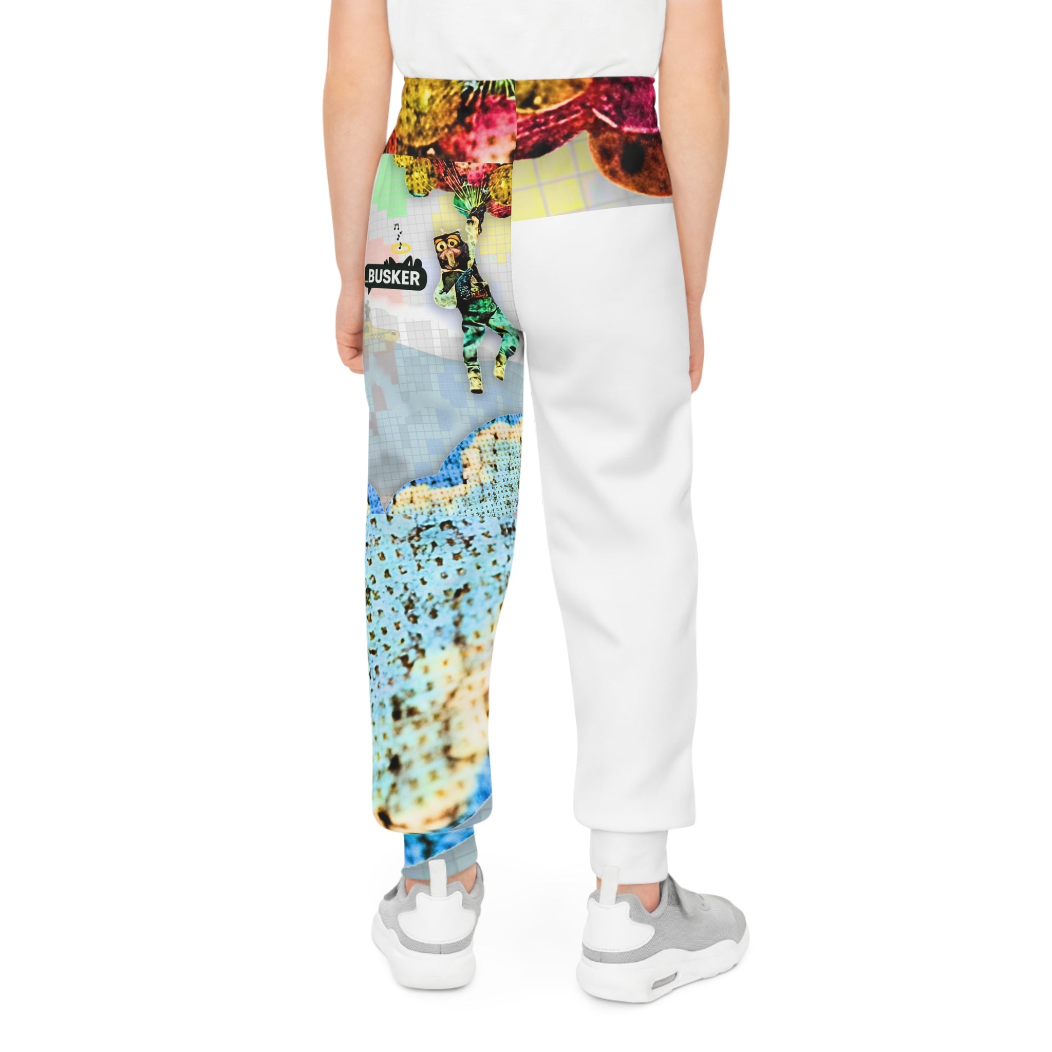 Colorful Youth Joggers with Busker Design
