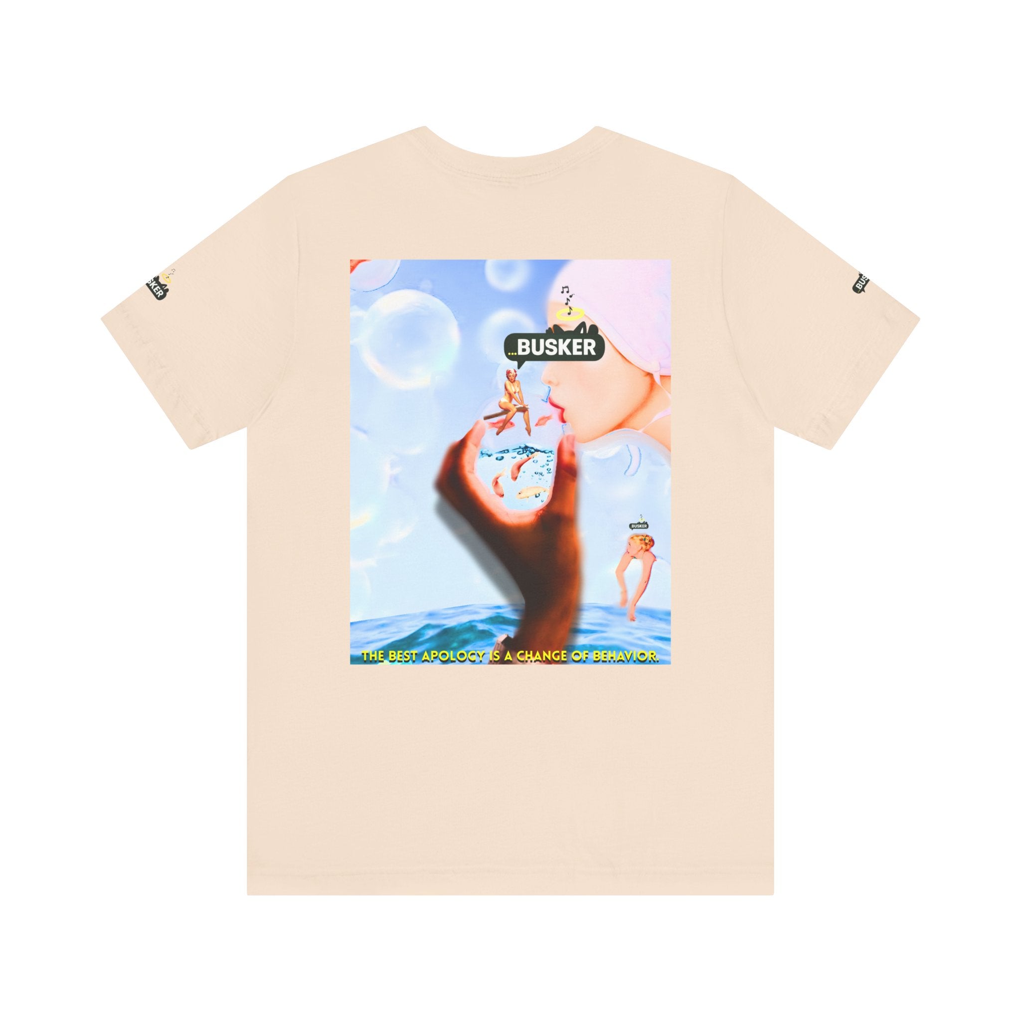 Busker Vibe Unisex Jersey Tee – Colorful Artistic Design for Summer Fun