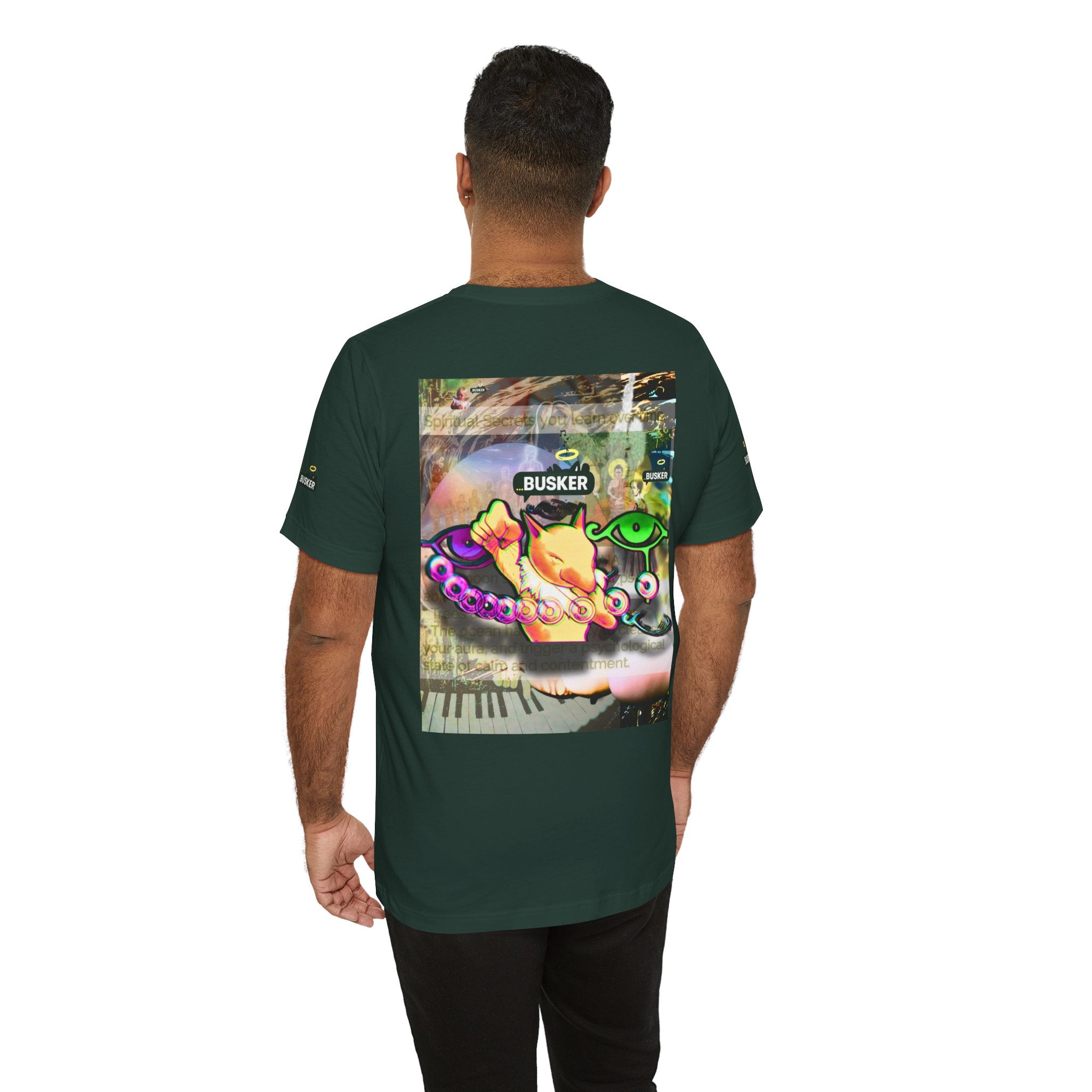 Vibrant Busker Art Tee for Creative Souls