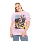 Busker Collage Graphic Tee — Vintage Music Poster Streetwear