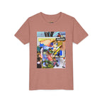 Colorful Youth Short Sleeve Tee - "Busker" Graphic Art Top